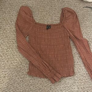 Vero moda smocked peasant top